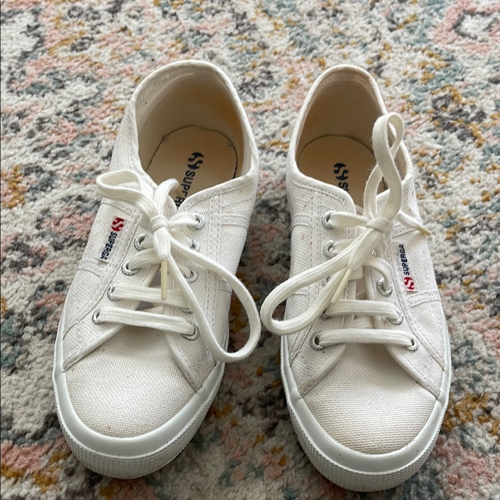 Superga White Canvas Sneakers